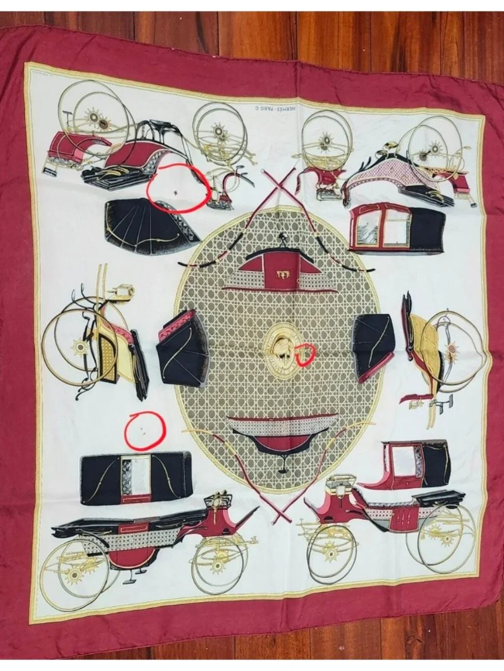 Hermès Les Voitures à Transformation Silk Scarf Carré 90 35